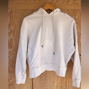 THE GREAT. Cream Hoodie Sweatshirt